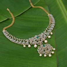 Diamond Addigai Necklace Kothari Diamonds and Jewels